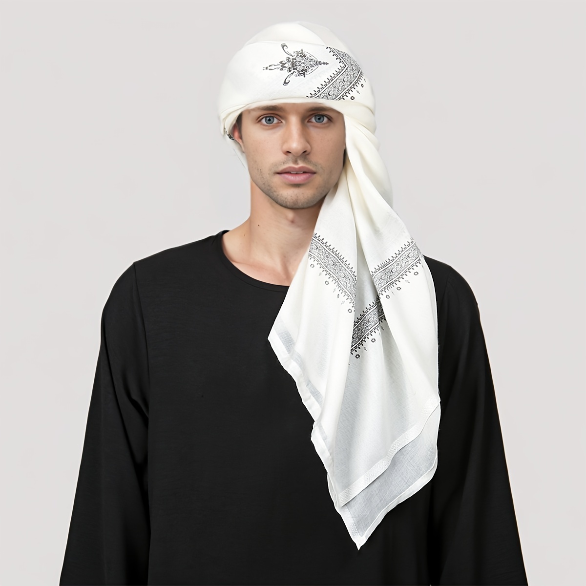 Fashion Ethnic Wear For Men - 민족풍 레트로 패턴 남성 헤드스카프, 캐주얼
