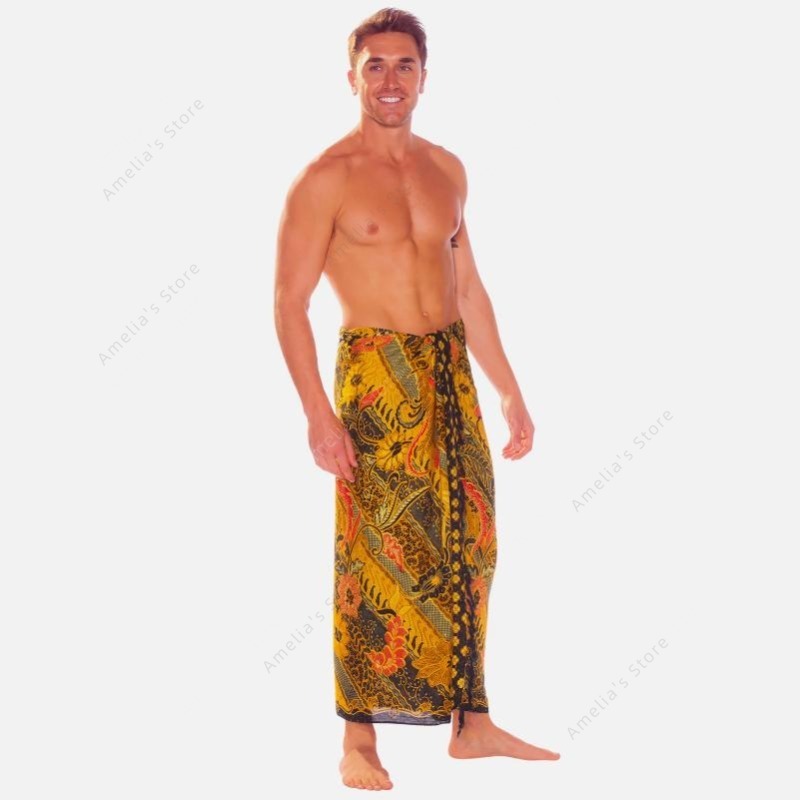 Batik Sarong Wrap - 남성용 전통 무늬 튜브 스커트 룽기,