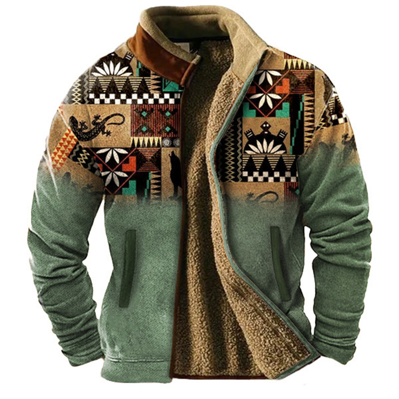 Fashion Ethnic Wear For Men - 겨울 남성용 긴 소매 풀 지퍼