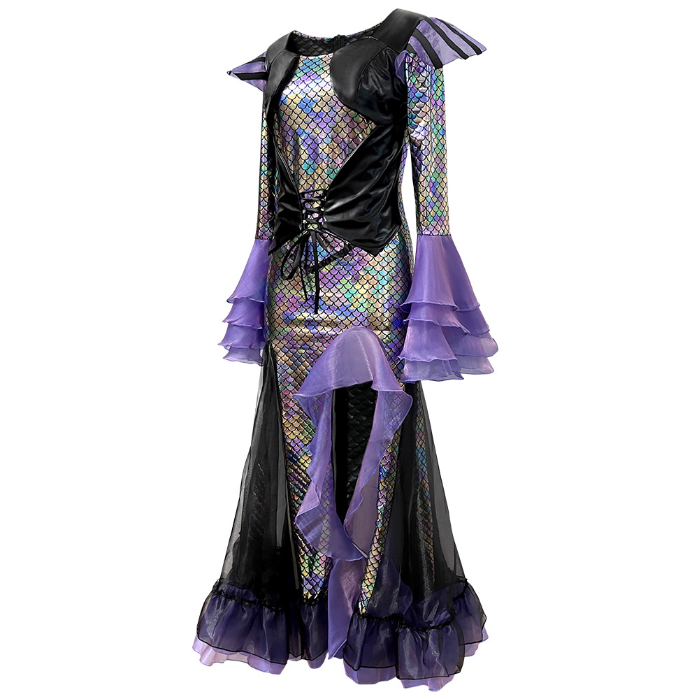 Ethnic Gown - 다크 머메이드 롱 드레스 의상 여성