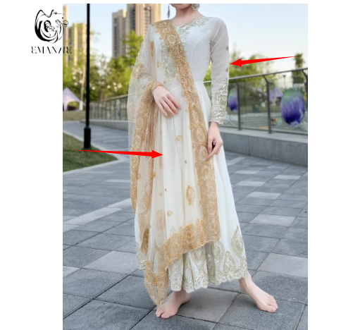 인도 전통 의상 여성 자수 신장 댄스 의상 - Salwar Kameez Set 리뷰 및 가격