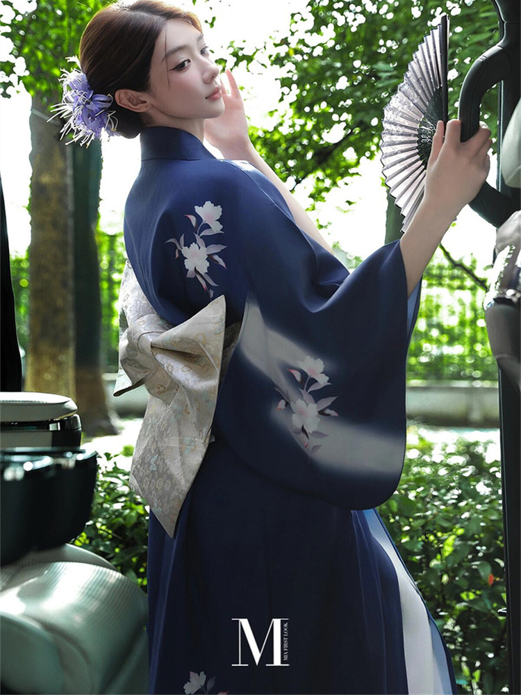 개선된 버전 전통 일본식 기모노 드레스 사진 촬영 의상 - Ethnic Wear Model Fashion 리뷰 및 가격