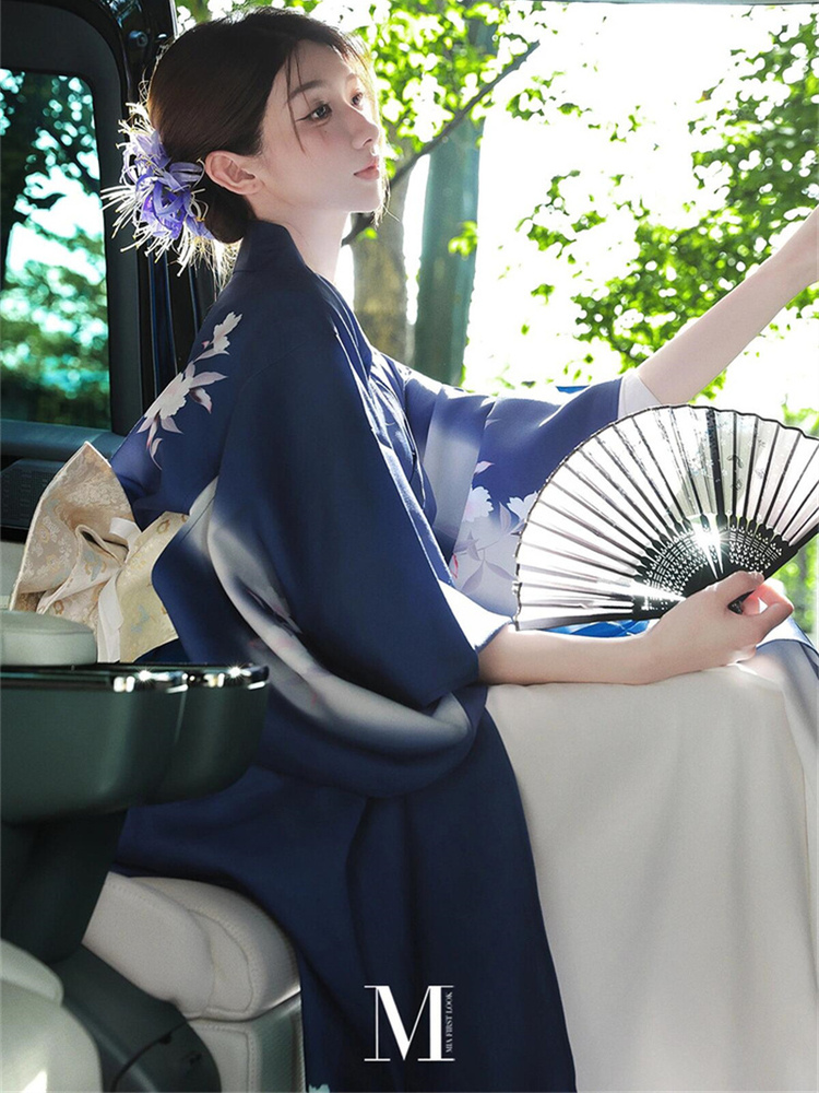 개선된 버전 전통 일본식 기모노 드레스 사진 촬영 의상 - Ethnic Wear Model Fashion 리뷰 및 가격