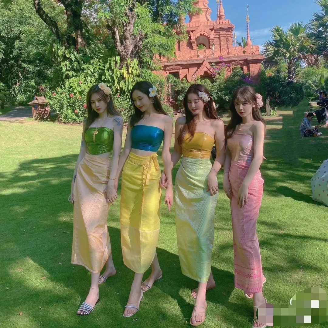 여성용 태국 전통 의상 2세트 태국 드레스 민족 의상  - Batik Sarong Wrap 리뷰 및 가격