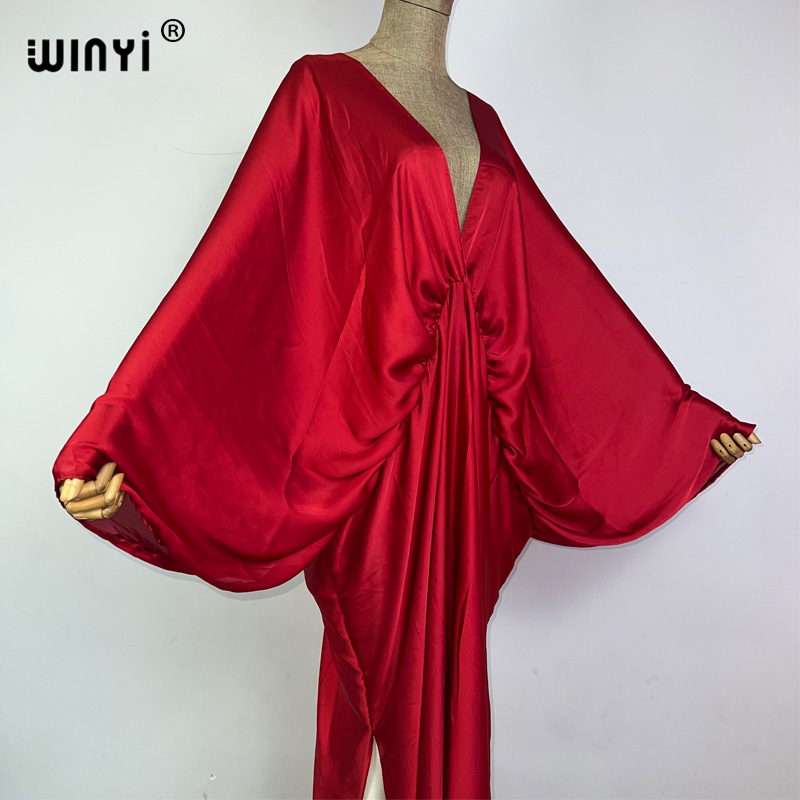 WINYI 단색 우아한 수영복 커버 여성 비치 드레스  - Ethnic Gown 리뷰 및 가격