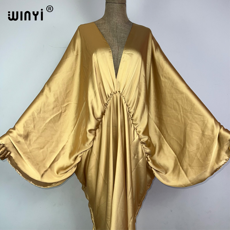 WINYI 단색 우아한 수영복 커버 여성 비치 드레스  - Ethnic Gown 리뷰 및 가격