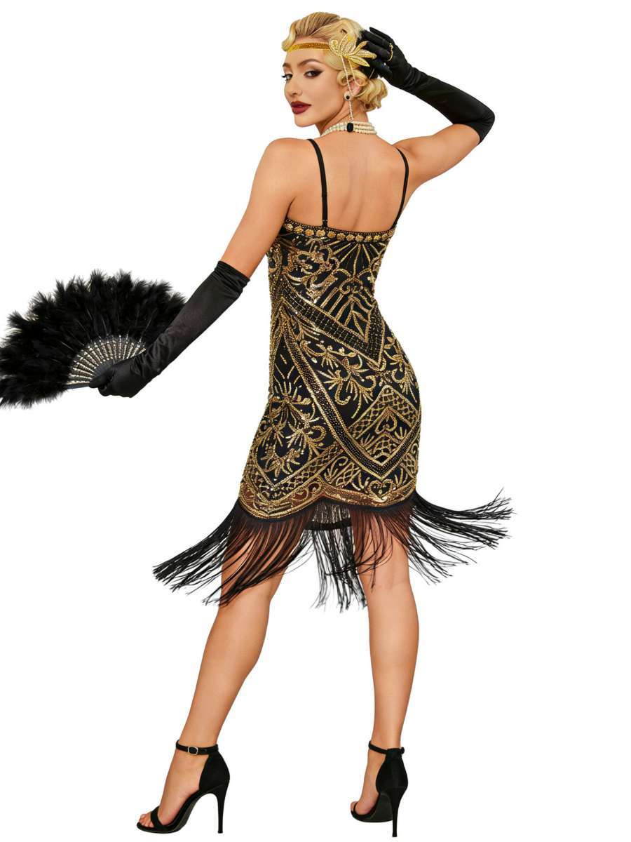 개츠비 레트로 파티 드레스 무대 공연 태슬 스팽글 플러 - Ethnic Gown 리뷰 및 가격