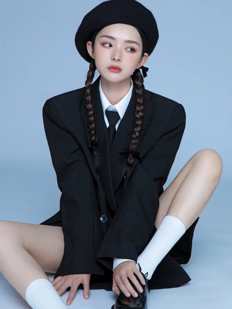 새로운 인물 사진 촬영 여성 정장 대학 스타일 이미지  - Ethnic Fashion Brand 리뷰 및 가격