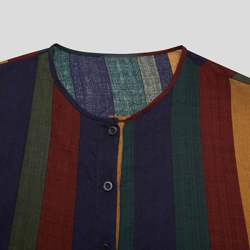 프린트 롱 남성 셔츠, 롱 로브 스타일 에스닉 중국풍  - Fashion Ethnic Wear For Men 리뷰 및 가격