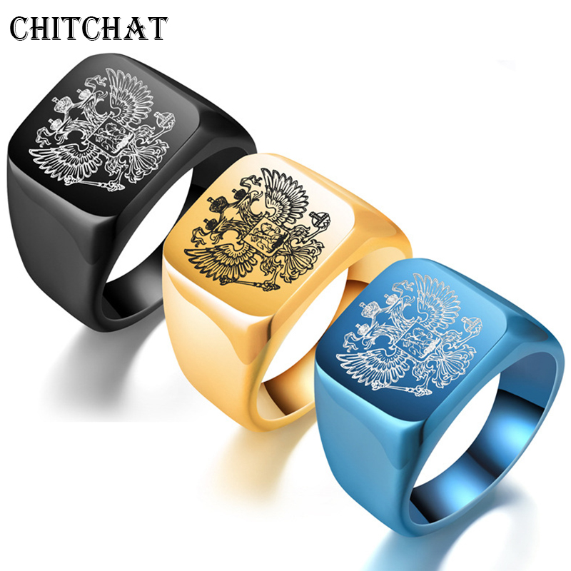 316L 스테인레스 스틸 더블 독수리 엠블럼 러시아어  - Fashion Ethnic Wear For Men 리뷰 및 가격