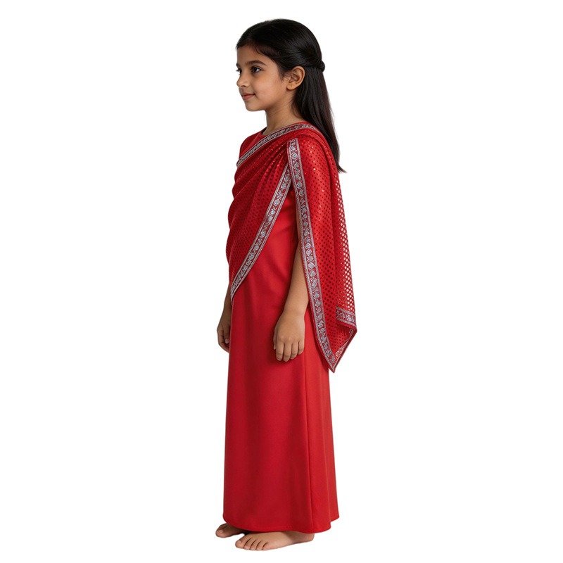 여자 인도 전통 드레스 레드 스팽글 민족 의상 공연 코 - Ethnic Gown 리뷰 및 가격