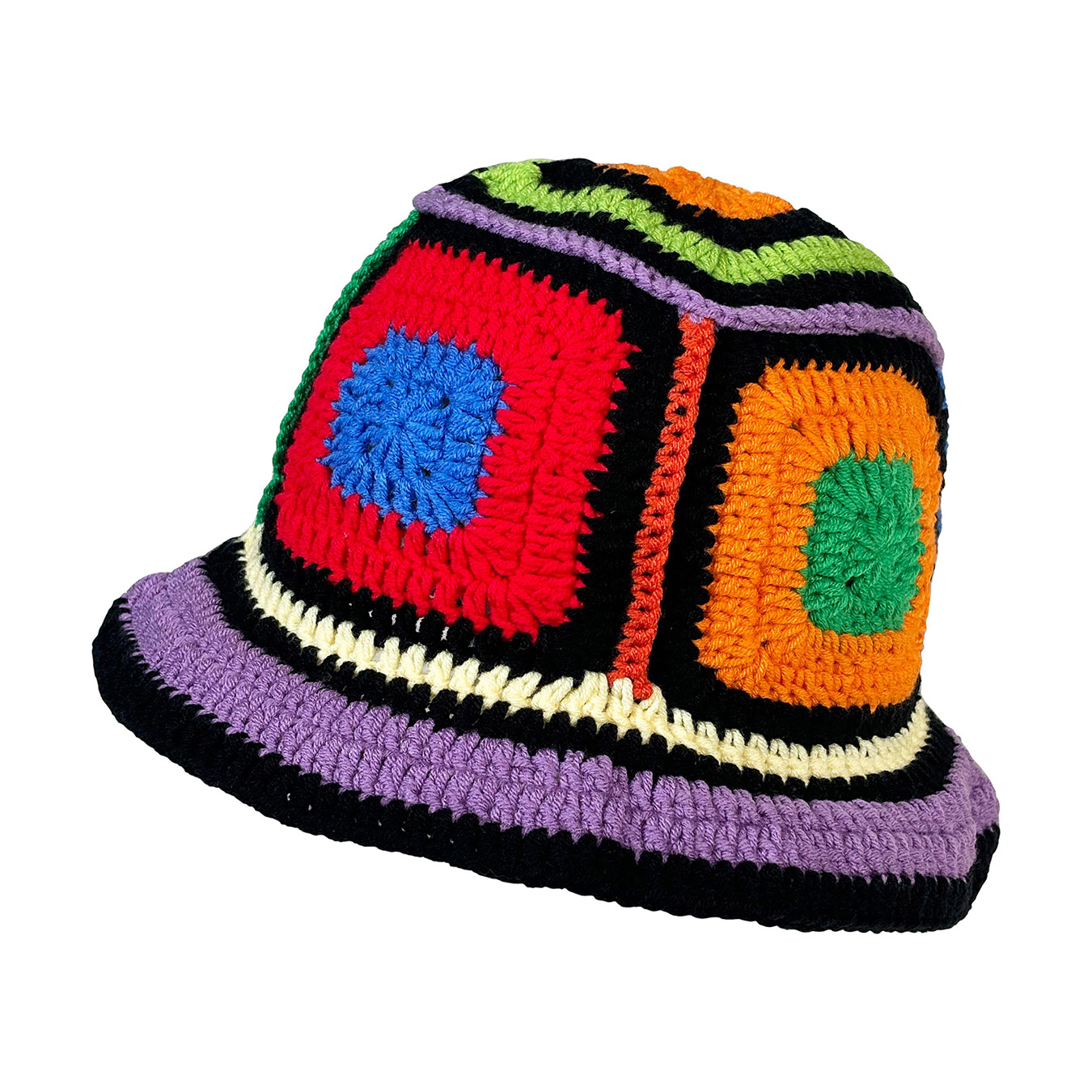 보라색 테두리의 주마 모자, 손으로 짠 화려한 패치워크 - Go Ethnic Fashion 리뷰 및 가격