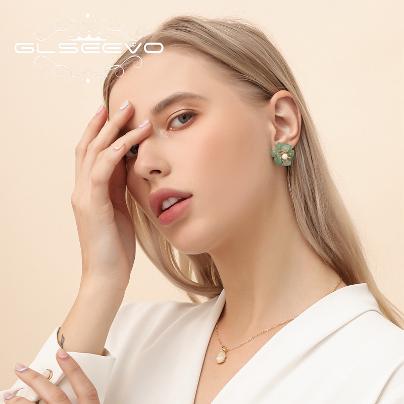 GLSEEVO 천연 진주 925 실버 스털링 꽃 귀걸이 - Ethnic Luxe Fashion 리뷰 및 가격