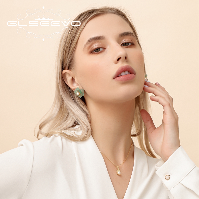 GLSEEVO 천연 진주 925 실버 스털링 꽃 귀걸이 - Ethnic Luxe Fashion 리뷰 및 가격