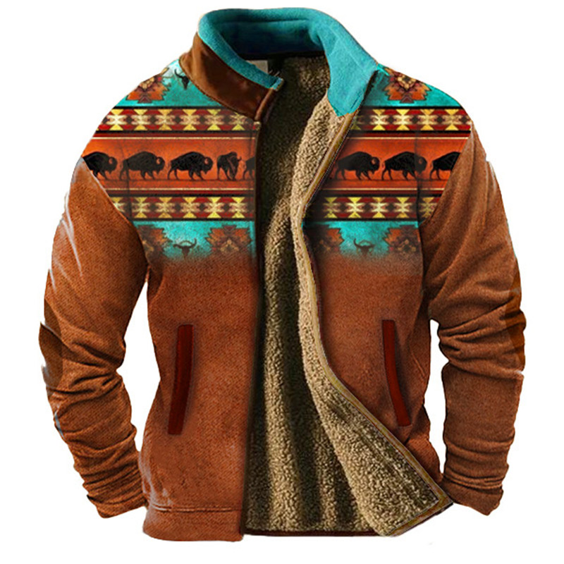 겨울 남성용 긴 소매 풀 지퍼 울 안감 재킷, 겨울에  - Fashion Ethnic Wear For Men 리뷰 및 가격