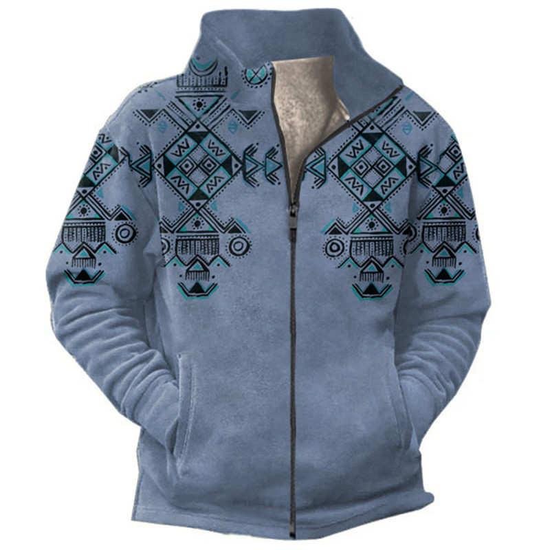 겨울 남성용 긴 소매 풀 지퍼 울 안감 재킷, 겨울에  - Fashion Ethnic Wear For Men 리뷰 및 가격