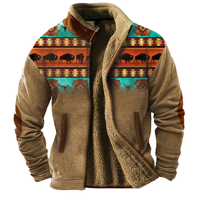 겨울 남성용 긴 소매 풀 지퍼 울 안감 재킷, 겨울에  - Fashion Ethnic Wear For Men 리뷰 및 가격