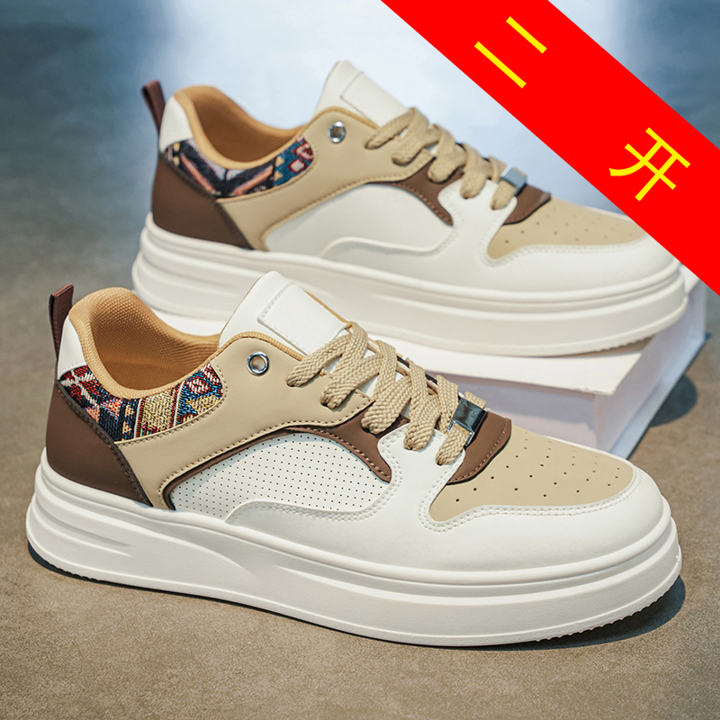 남성용 흰색 플랫폼 스케이트 신발 에스닉 패턴 힐 통기 - Fashion Ethnic Wear For Men 리뷰 및 가격